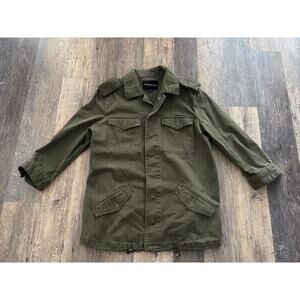 Who What Wear Womens Olive Green Utility Military Jacket Cotton Size M